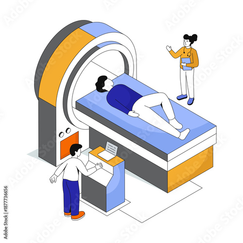 Perfect design illustration of CT scan