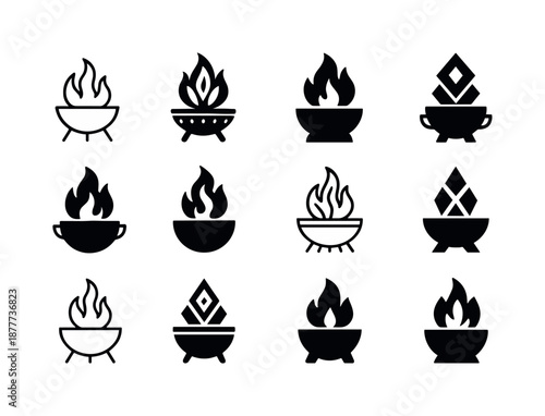 Cultural Icon Variations. Cultural heritage tours and indigenous experiences. Icon set. Set Logo of cultural heritage tours and indigenous experiences: