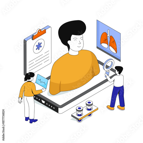 Premium download illustration of patient diagnosis 