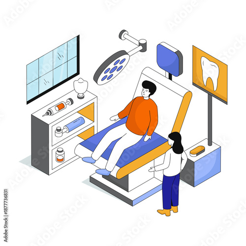 An eye catching design illustration of dental clinic