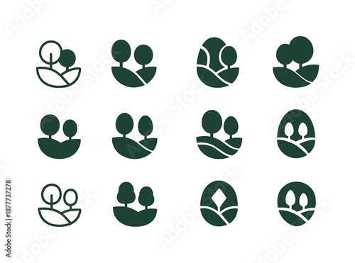 Lush Valley Logos. Kids jazz dance. Solid icon set of kids jazz dance: jazz shoes, hat tip pose, gloves, bowtie, spotlight beams, rhythm icon, sequins pattern,