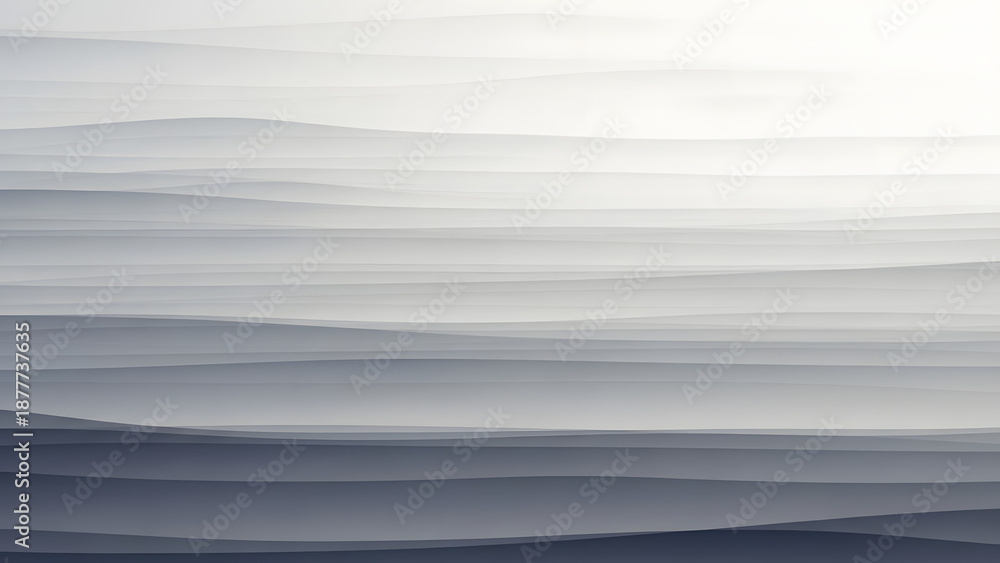 Fototapeta premium Gray Abstract Landscape with Wavy Lines