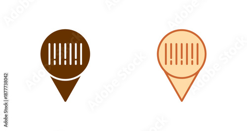 Barcode Location Icon Design