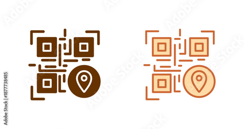 QR Code GPS Icon Design