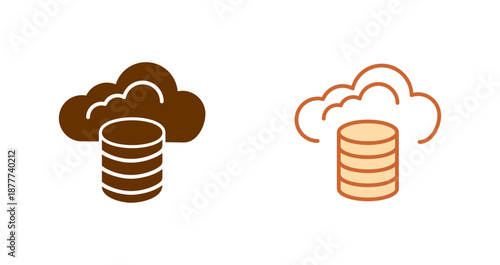 Cloud Database Icon Design