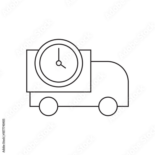 Scheduled Delivery Time Clock Service Icon