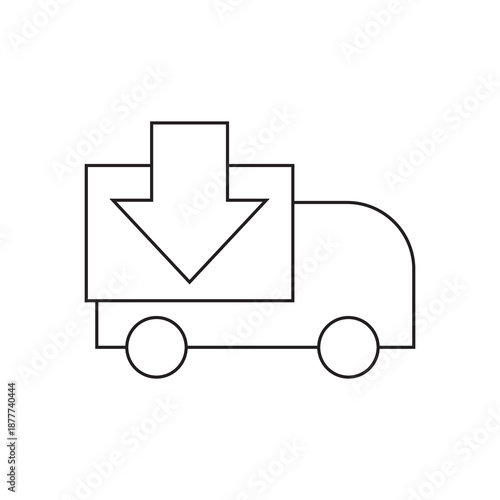Digital Content Box Download Delivery Icon
