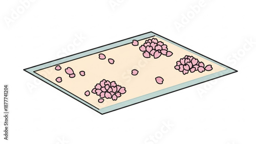 Pink Cells Clustering on Petri Dish with White Background, Laboratory Research