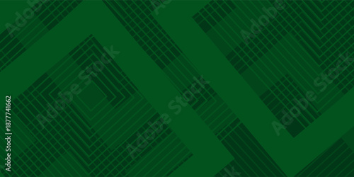Dynamic fluid green geometric with rectangular box lines gradient background. Vector illustration