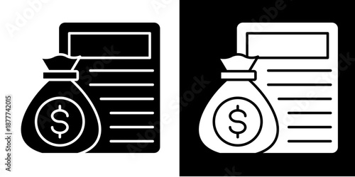 Resources Icon Set White Glyph Style Collection