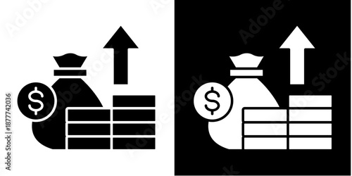 Benefits Icon Set White Glyph Style Collection