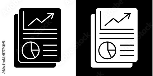 Documents Icon Set White Glyph Style Collection