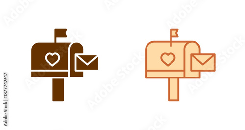 Mailbox with Mail Icon Design
