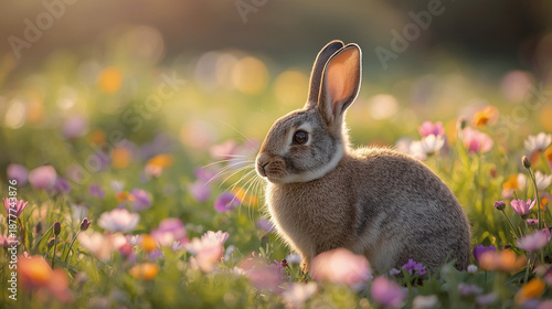 brown rabbit in nature