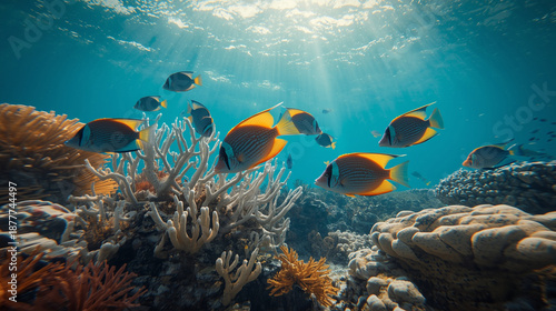 fish and coral in the ocean