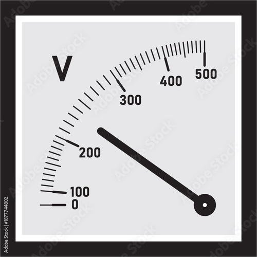analog volt measure instrument panel