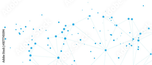 Futuristic digital network illustration representing global data communication