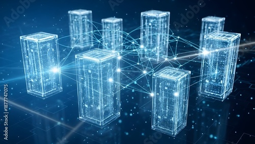 Cloud Computing Digital Server Network Concept