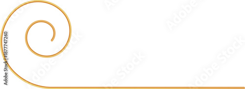 Aesthetic gold spiral. Outline thin gold spiral. Concentric circles. Golden geometric luxury shape. Metallic boho art deco element. Bohemian minimal liner style. Retro vintage art vector illustration.