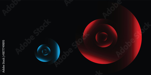 Circle background. Abstract dark background with dynamic circles.