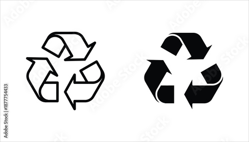Recycle icon set. Recycle vector illustration for web design. isolated on white background