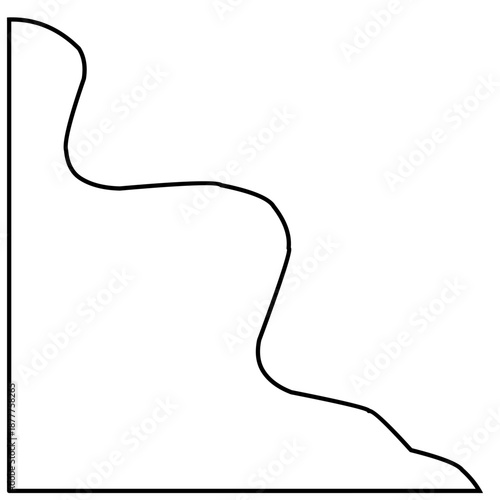 Dynamic Wavy Corner Element on white