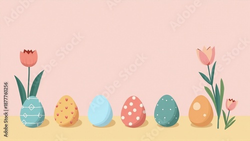 Easter Eggs and Tulips