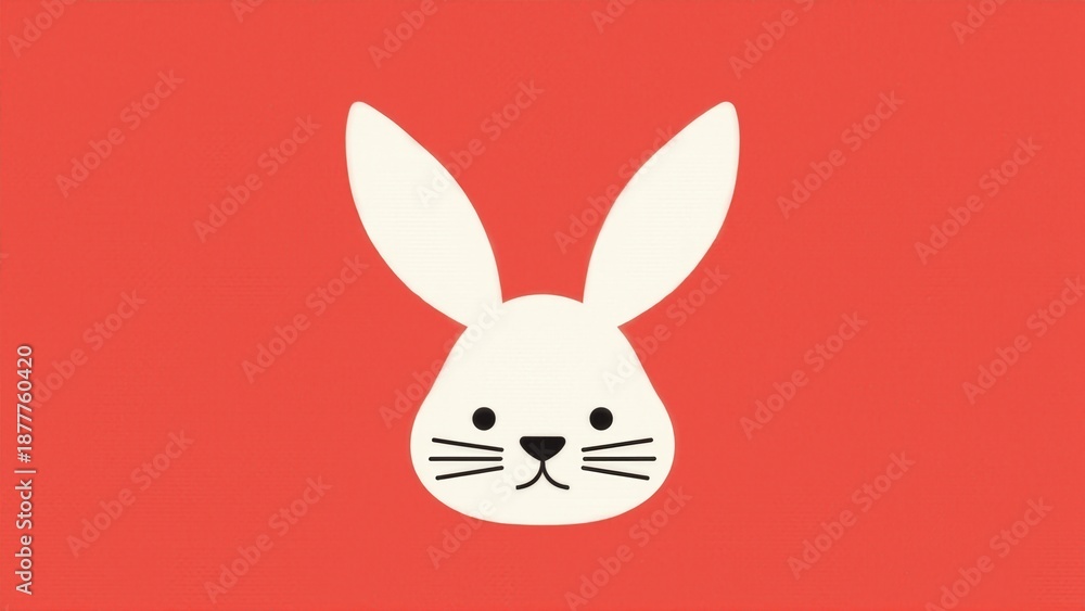 Fototapeta premium Cartoon Rabbit Face