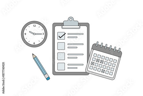 Daily Task Planning Illustration