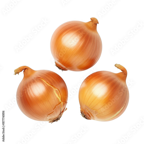 Wallpaper Mural Three golden brown onions beautifully arranged showcasing natural textures and forms on transparent background high quality Torontodigital.ca