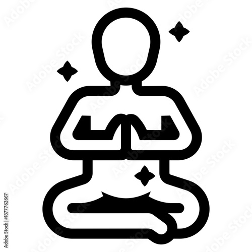 meditation pose icon