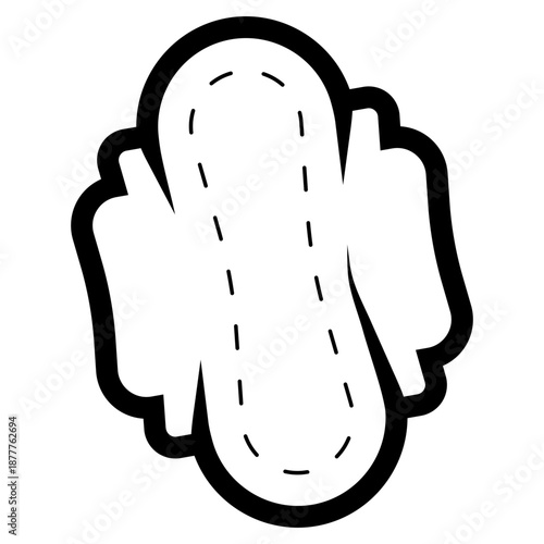 menstrual pad with wings icon