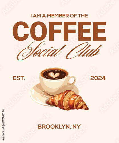 coffee social club t-shirt design