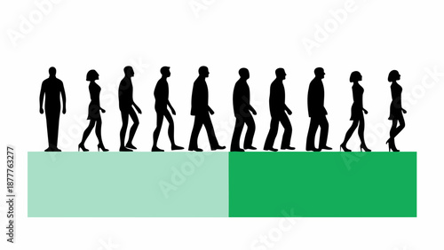 Business people walking up steps in an upward career progression