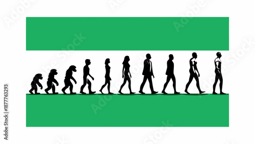Human evolution from ape to modern business professional