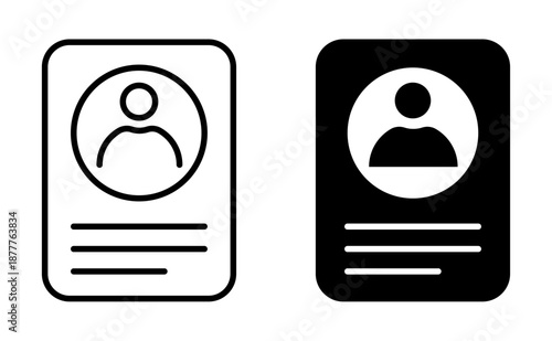 User Account icon. ID Card symbol