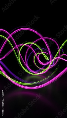 Premium digital wave background with smooth luminous curves