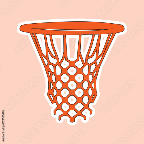 basket ball net vector illustration