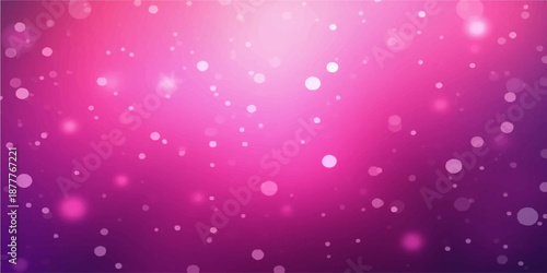 An abstract pink bokeh background features a bright winter pattern of snowflakes and stars with glitter texture and bubbly water droplets for a festive Christmas holiday wallpaper design