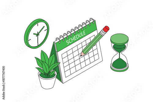 Productivity Time Management Illustration