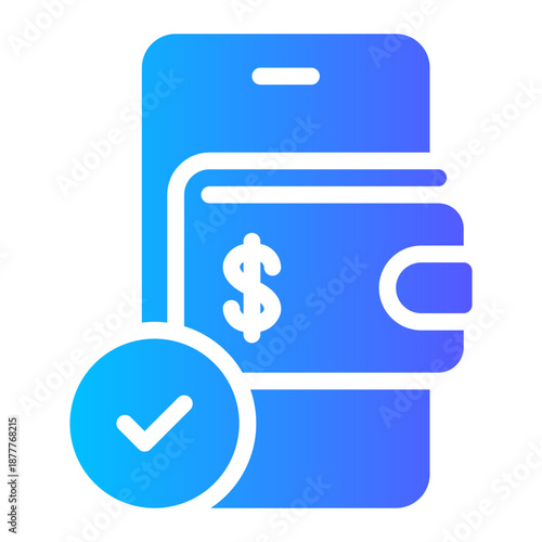 digital wallet gradient icon