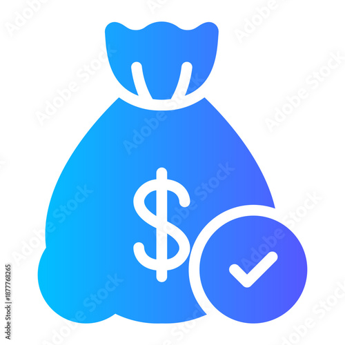 money bag gradient icon