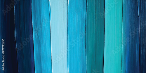 Abstract blue background with textured wooden plank stripes and old metal panel lines creates a weathered timber board pattern on a painted surface