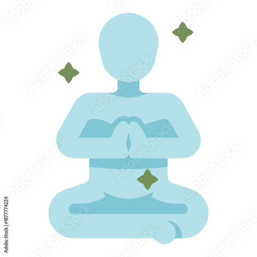 meditation pose flat icon