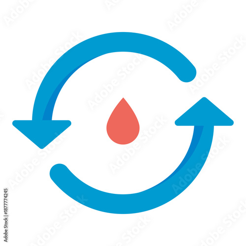 menstrual cycle flat icon