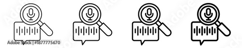 Voice Search Optimization Icon Set Different Style Collection