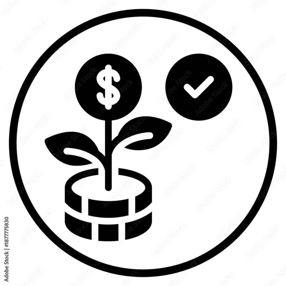 Fotografie growth glyph icon