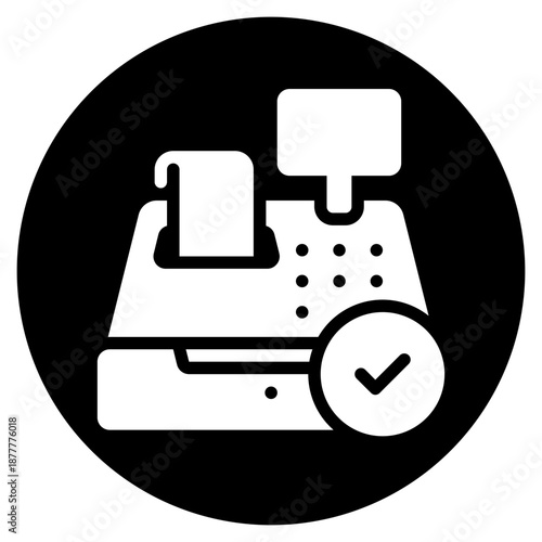 cashier glyph icon