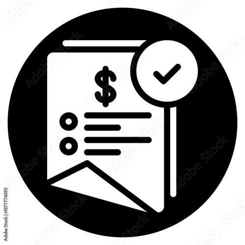 invoice glyph icon