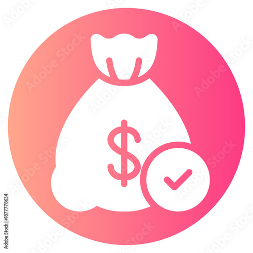 money bag gradient icon